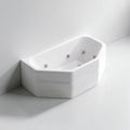 Corner whirlpool bathtub acrylic material 170 x 90 x 60cm white color