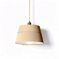 Hanging pendant light fixture in beige with a modern design 30 x 30 x 20cm