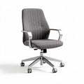 Modern ergonomic office chair with adjustable height in gray fabric 60 x 60 x 100cm